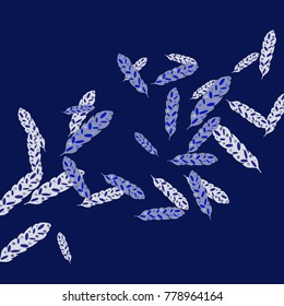Feather Pattern, bright colorful background, cute and fun decoration. Vector illustration for celebration, party, carnival, festive holiday and Your project.