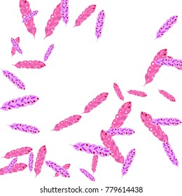 Feather Pattern, bright colorful background, cute and fun decoration. Vector illustration for celebration, party, carnival, festive holiday and Your project.