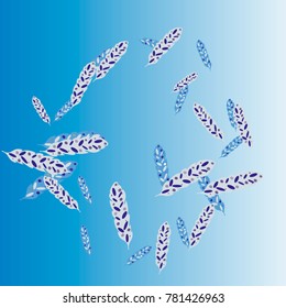 Feather Pattern, bright colorful background, cute and fun decoration. Vector illustration for celebration, party, carnival, festive holiday and Your project.