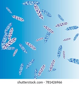 Feather Pattern, bright colorful background, cute and fun decoration. Vector illustration for celebration, party, carnival, festive holiday and Your project.