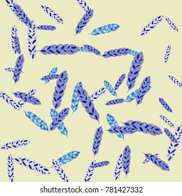 Feather Pattern, bright colorful background, cute and fun decoration. Vector illustration for celebration, party, carnival, festive holiday and Your project.