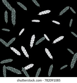 Feather Pattern, bright colorful background, cute and fun decoration. Vector illustration for celebration, party, carnival, festive holiday and Your project.