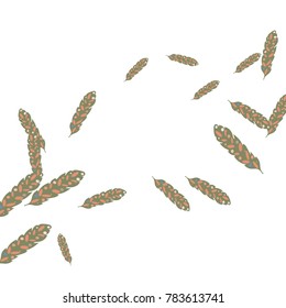 Feather Pattern, bright colorful background, cute and fun decoration. Vector illustration for celebration, party, carnival, festive holiday and Your project.