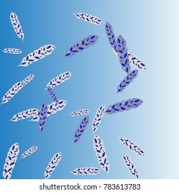 Feather Pattern, bright colorful background, cute and fun decoration. Vector illustration for celebration, party, carnival, festive holiday and Your project.