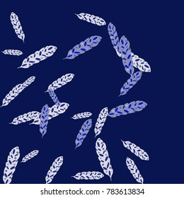 Feather Pattern, bright colorful background, cute and fun decoration. Vector illustration for celebration, party, carnival, festive holiday and Your project.
