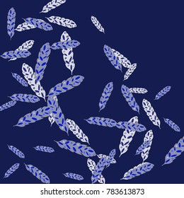 Feather Pattern, bright colorful background, cute and fun decoration. Vector illustration for celebration, party, carnival, festive holiday and Your project.