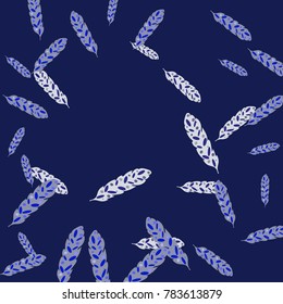 Feather Pattern, bright colorful background, cute and fun decoration. Vector illustration for celebration, party, carnival, festive holiday and Your project.