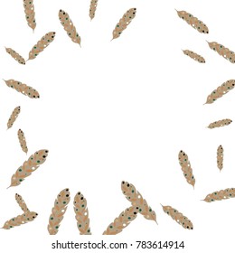 Feather Pattern, bright colorful background, cute and fun decoration. Vector illustration for celebration, party, carnival, festive holiday and Your project.