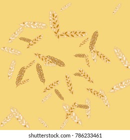 Feather Pattern, bright colorful background, cute and fun decoration. Vector illustration for celebration, party, carnival, festive holiday and Your project.