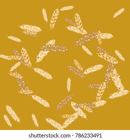 Feather Pattern, bright colorful background, cute and fun decoration. Vector illustration for celebration, party, carnival, festive holiday and Your project.