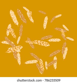 Feather Pattern, bright colorful background, cute and fun decoration. Vector illustration for celebration, party, carnival, festive holiday and Your project.
