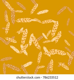 Feather Pattern, bright colorful background, cute and fun decoration. Vector illustration for celebration, party, carnival, festive holiday and Your project.