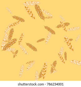 Feather Pattern, bright colorful background, cute and fun decoration. Vector illustration for celebration, party, carnival, festive holiday and Your project.