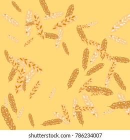 Feather Pattern, bright colorful background, cute and fun decoration. Vector illustration for celebration, party, carnival, festive holiday and Your project.