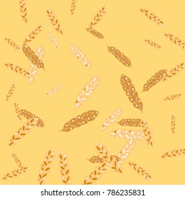 Feather Pattern, bright colorful background, cute and fun decoration. Vector illustration for celebration, party, carnival, festive holiday and Your project.