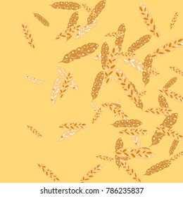 Feather Pattern, bright colorful background, cute and fun decoration. Vector illustration for celebration, party, carnival, festive holiday and Your project.