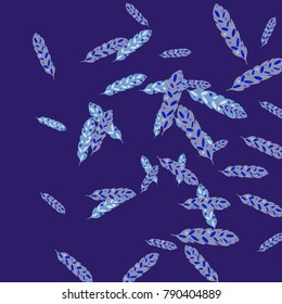 Feather Pattern, bright colorful background, cute and fun decoration. Vector illustration for celebration, party, carnival, festive holiday and Your project.