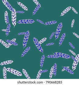 Feather Pattern, bright colorful background, cute and fun decoration. Vector illustration for celebration, party, carnival, festive holiday and Your project.