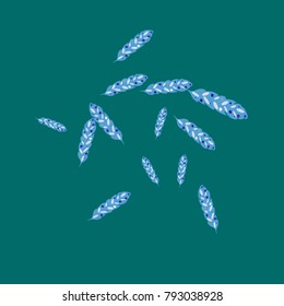 Feather Pattern, bright colorful background, cute and fun decoration. Vector illustration for celebration, party, carnival, festive holiday and Your project.