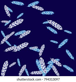 Feather Pattern, bright colorful background, cute and fun decoration. Vector illustration for celebration, party, carnival, festive holiday and Your project.