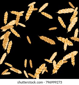 Feather Pattern, bright colorful background, cute and fun decoration. Black background. Vector illustration for celebration, party, carnival, festive holiday and Your project.