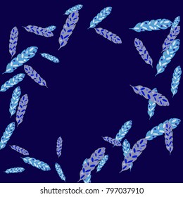 Feather Pattern, bright colorful background, cute and fun decoration. Vector illustration for celebration, party, carnival, festive holiday and Your project.