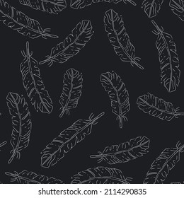 Feather pattern. Endless pattern, use for wrapping, paper, linen, etc.