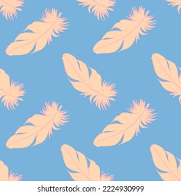 feather pattern flat illustration blue