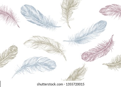 Feather Pattern hand drawn