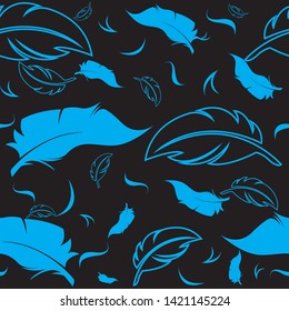Feather Pattern. Seamless pattern for wrapping, fabric, paper and wallpaper. Endless Background