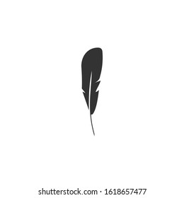Feather, Pen Concept Icon vector sign isolated for graphic and web design. Feather symbol template color editable on white background