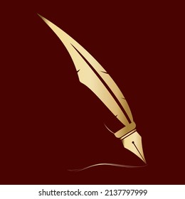 Flachlogo für Feder-Stift