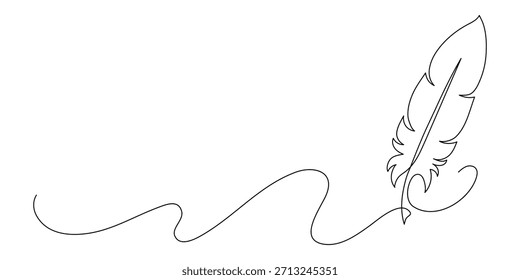 Pena caneta desenho ou escrita. Desenho de linha contínuo.