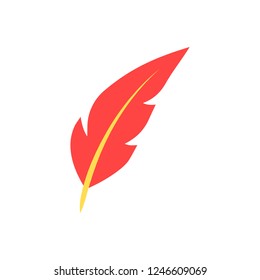 Feather pen flat icon