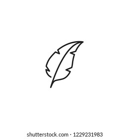 Feather, feather pen icon
