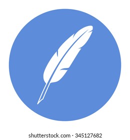Feather pen icon.