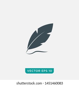 Feather Pen Icon Design, Vector EPS10