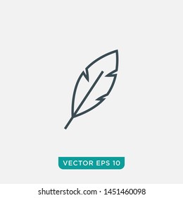 Feather Pen Icon Design, Vector EPS10