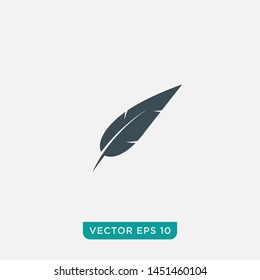 Feather Pen Icon Design, Vector EPS10