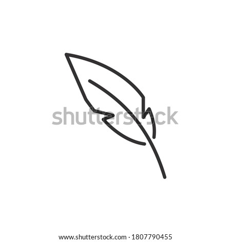 Feather pen icon illustration isolated vector sign symbol. Thin line style on white background. EPS 10