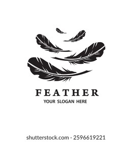 feather pen icon isolated on white background