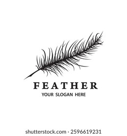 feather pen icon isolated on white background