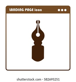 Feather pen , icon for the landing page