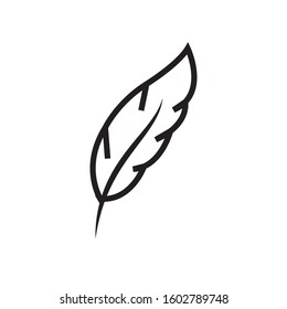 feather pen icon outline style template. Trendy style, vector eps 10 