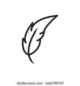 feather pen icon outline style template. Trendy style, vector eps 10 