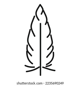 Feder Stift Symbol UmrissVektorgrafik. Vogel quill. Rosa