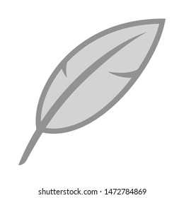 Feather pen icon. simple feather symbo.l