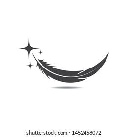 Feather pen icon template Vector illustration