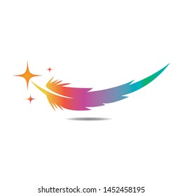 Feather pen icon template Vector illustration