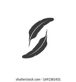 Plantilla de icono de pluma Ilustración de vectores